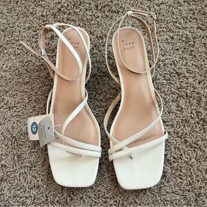 NWT A New Day Women's Cream Giselle Strappy Sandals size 12
